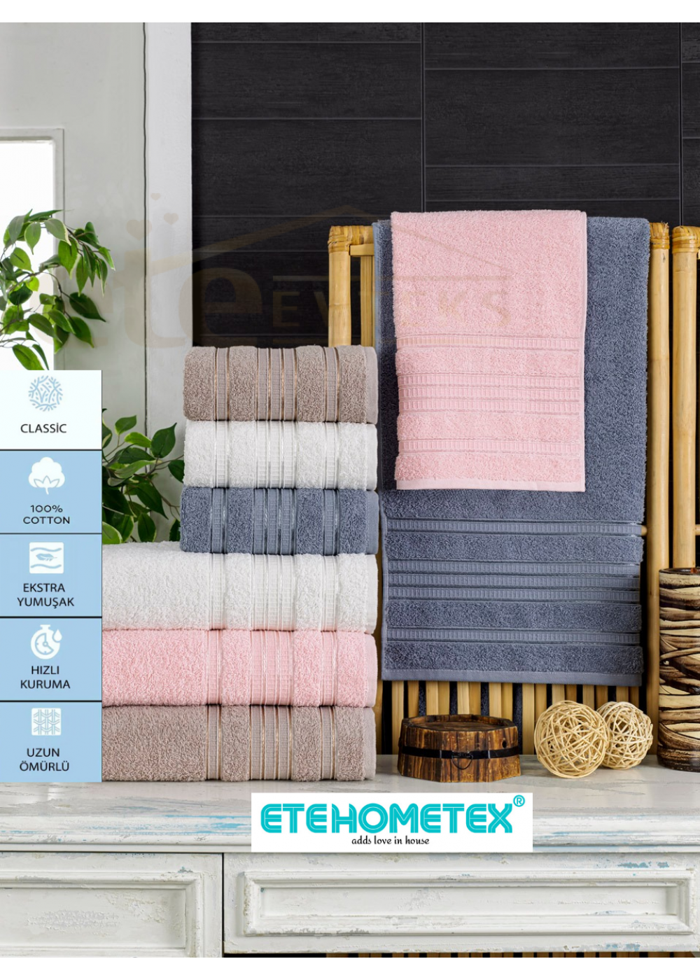 VOLENKA 50X90CM 4'LÜ HAVLU SETİ KEMER V1 8696474231460 VOLENKA 50X90CM 4'LÜ HAVLU SETİ KEMER V1 8696474231460