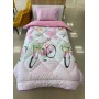 ETE HOMETEX TEK KİŞİLİK LÜX WELSOFT YORGAN BİSİKLET PEMBE 155X215CM 8696474231865