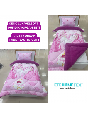 ETE HOMETEX TEK KİŞİLİK LÜX WELSOFT YORGAN PRENSES MÜRDÜM 155X215CM 8696474231855
