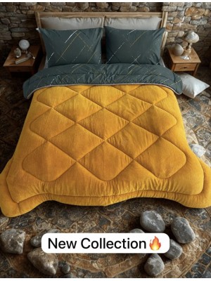 ETE HOMETEX ÇİFT KİŞİLİK LÜX WELSOFT YORGAN 195X215CM YANSIMA HARDAL 8696474231870